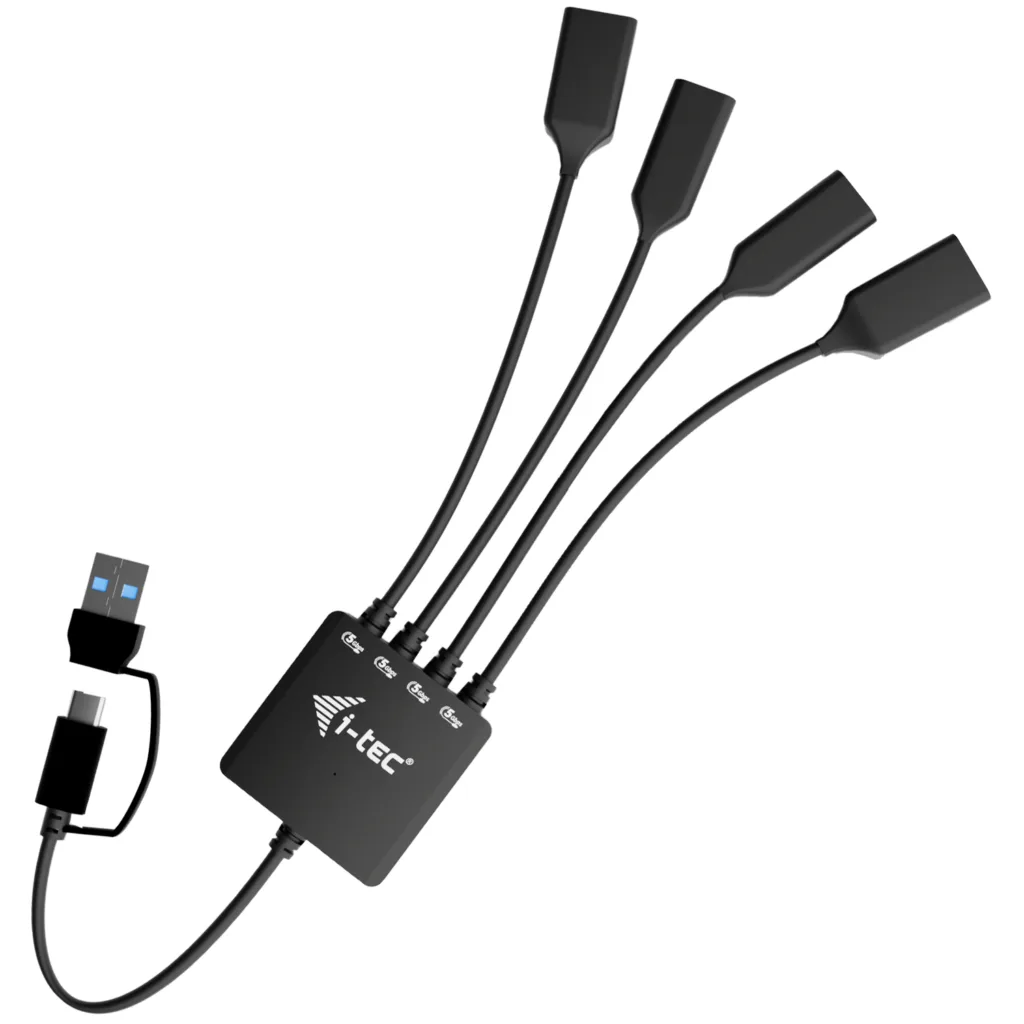 I-TEC USB-C/A CABLE HUB 4 PORTS/USB-C/A TO 2X USB-C + 2X USB-A — hub USB
