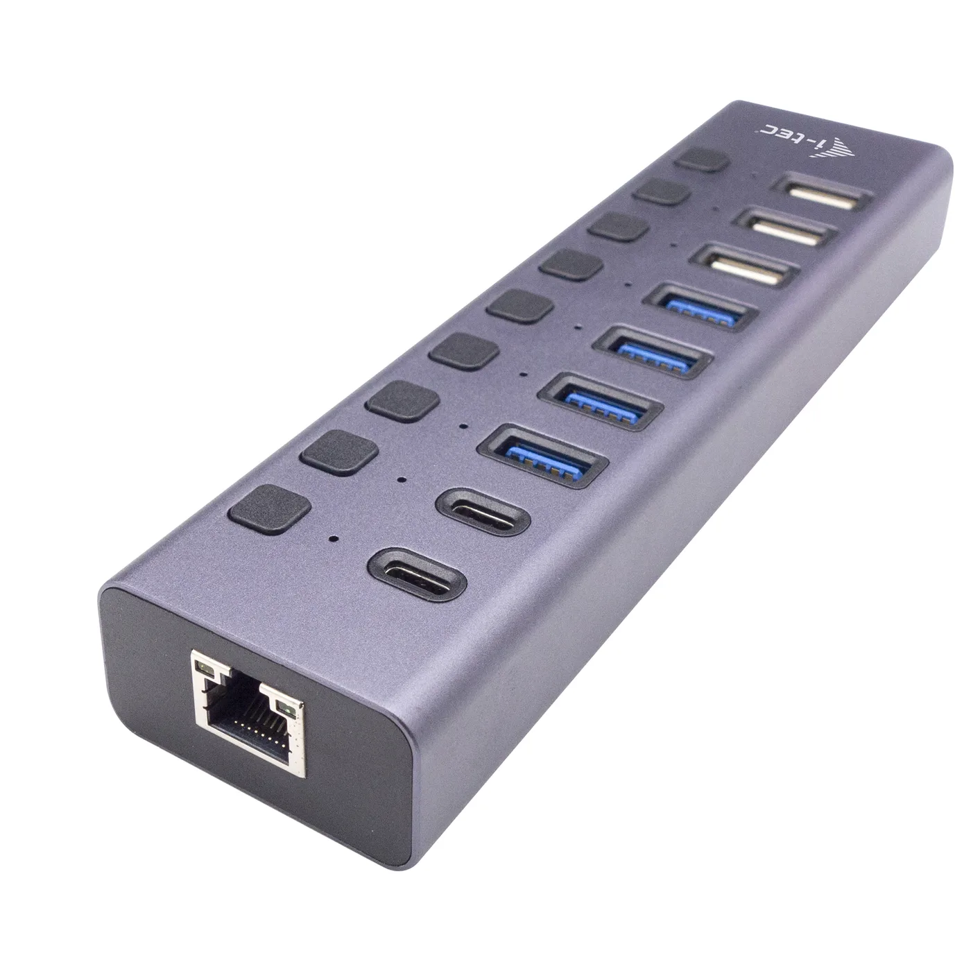 I-TEC CHARGING HUB 9PORT LAN UK/USB 3.0/USB-C POWER ADAPTER 60W — hub USB