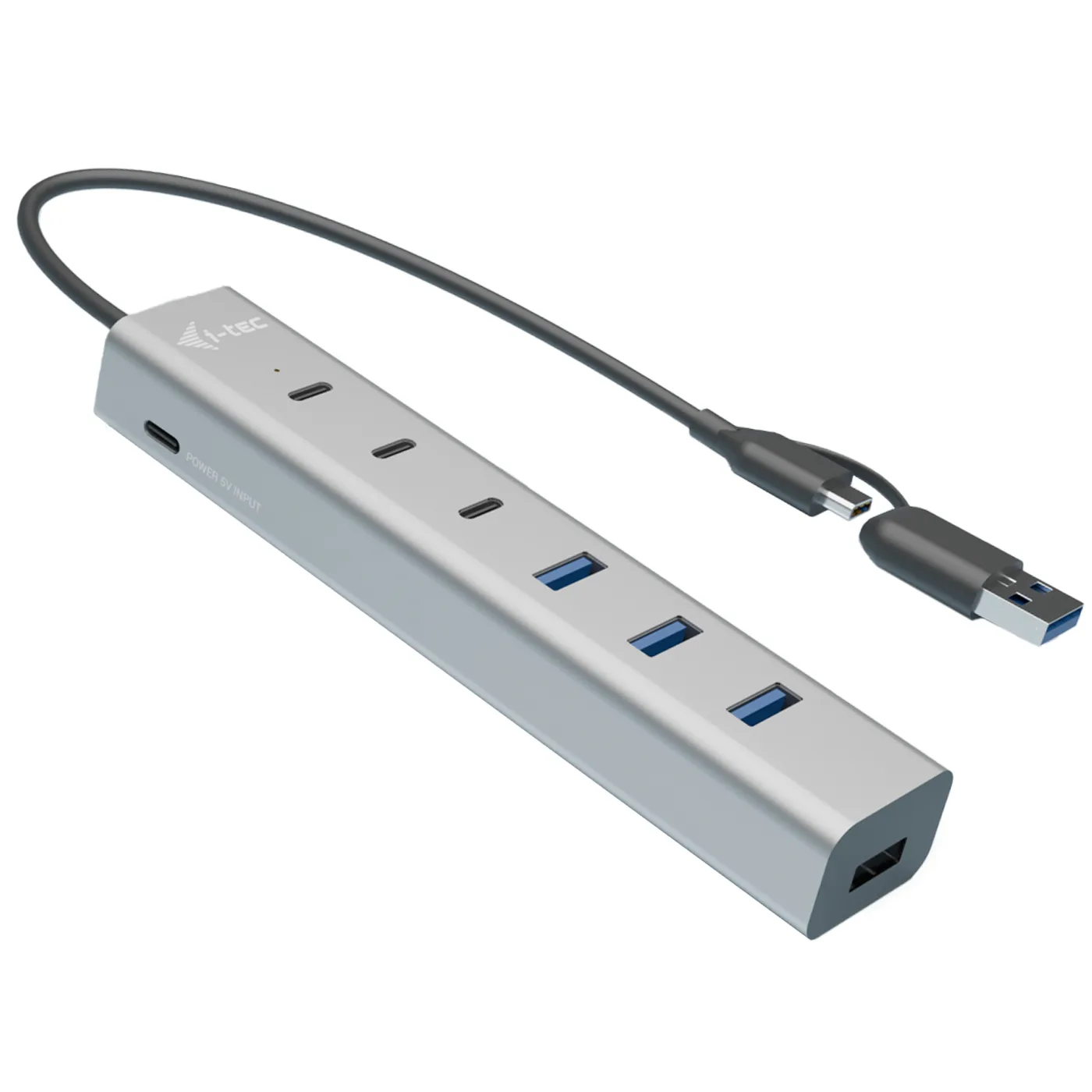 I-TEC USB-C/A CHARGE HUB 7 PORT/METAL HUB (3X USB-C 4X USB-A) — hub USB