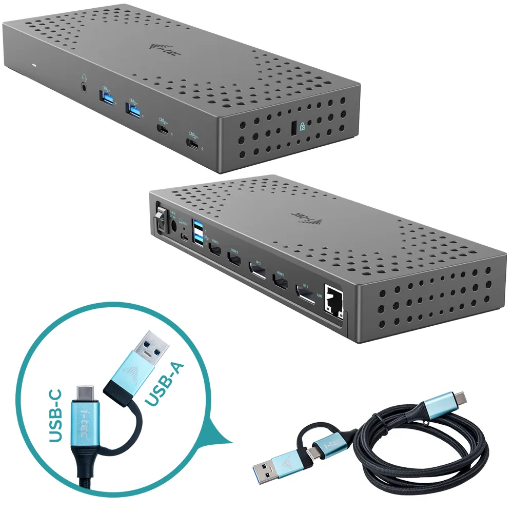 I-TEC USB 3.0 3X 4K DOCK GEN 2/USB 3.0/ C/ TB 3/4 PD100W IT — stacja dokująca