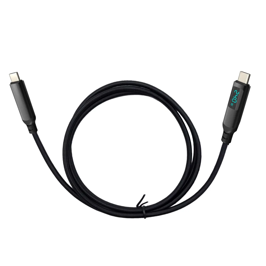 I-TEC TB4/USB4 CLASS PRO CABLE/240W WITH LCD (40 GBPS 150 CM) — kabel USB
