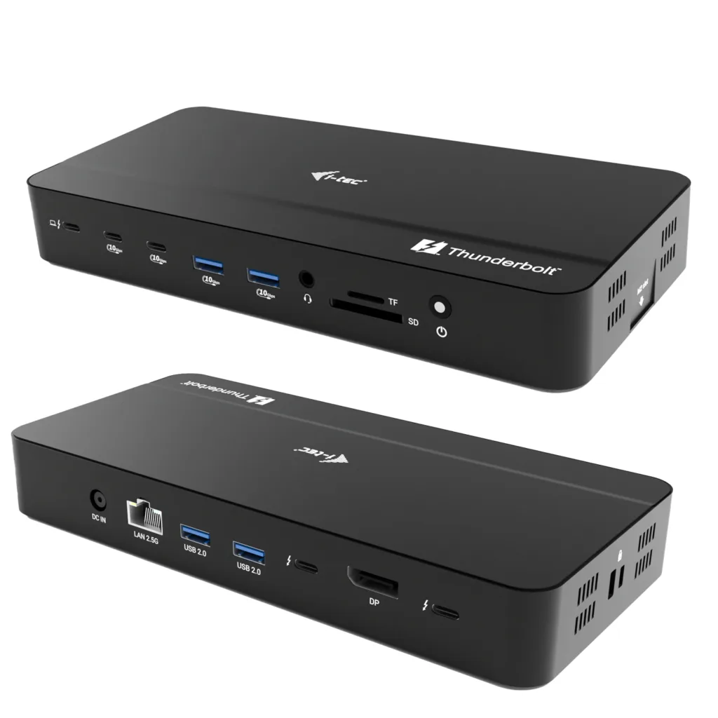 I-TEC THUNDERBOLT 5 DOCK 3X LCD/M.2 SLOT 2.5 GLAN PD 140W — stacja dokująca