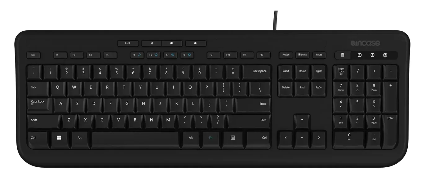 INCASE WIRED KEYBOARD 600 EN-UK LAYOUT/QWERTY BLACK UK LAYOUT — klawiatura