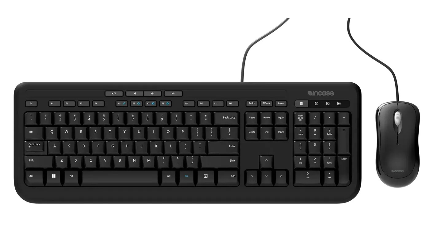 INCASE WIRED DESKTOP 600 FR LAYOUT/AZERTY BLACK FR LAYOUT — klawiatura