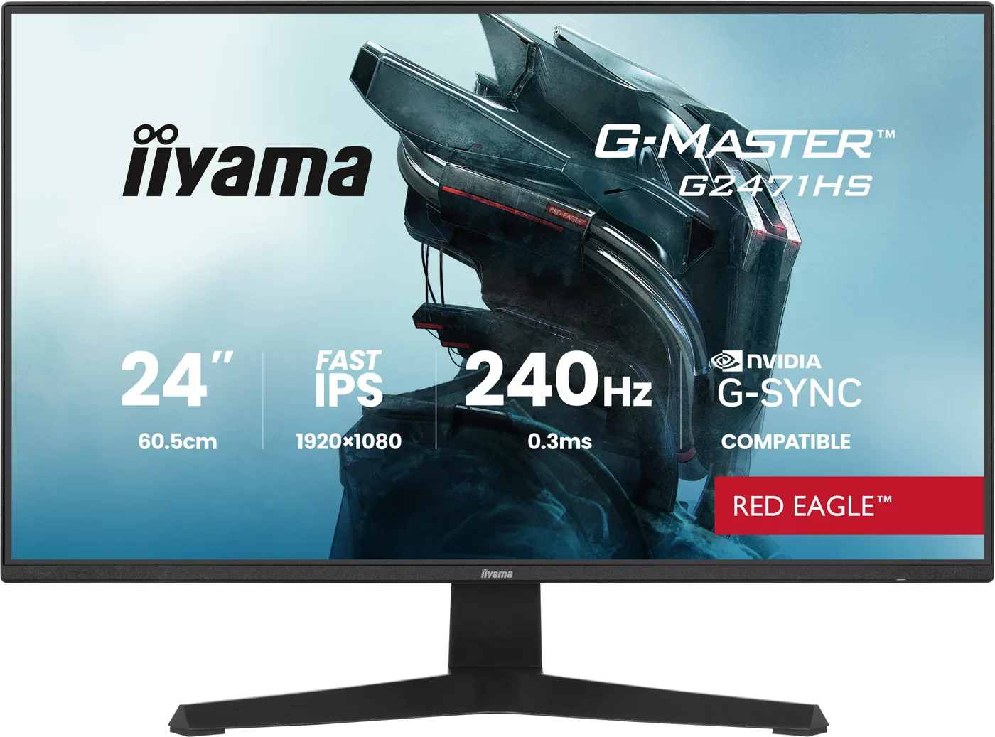 Iiyama G2471HS-B1 24IN FHD IPS 180HZ/24IN 1920X1080 350CD/M2 0.4MS 2 — monitor LCD 23,8" FAST IPS Full HD