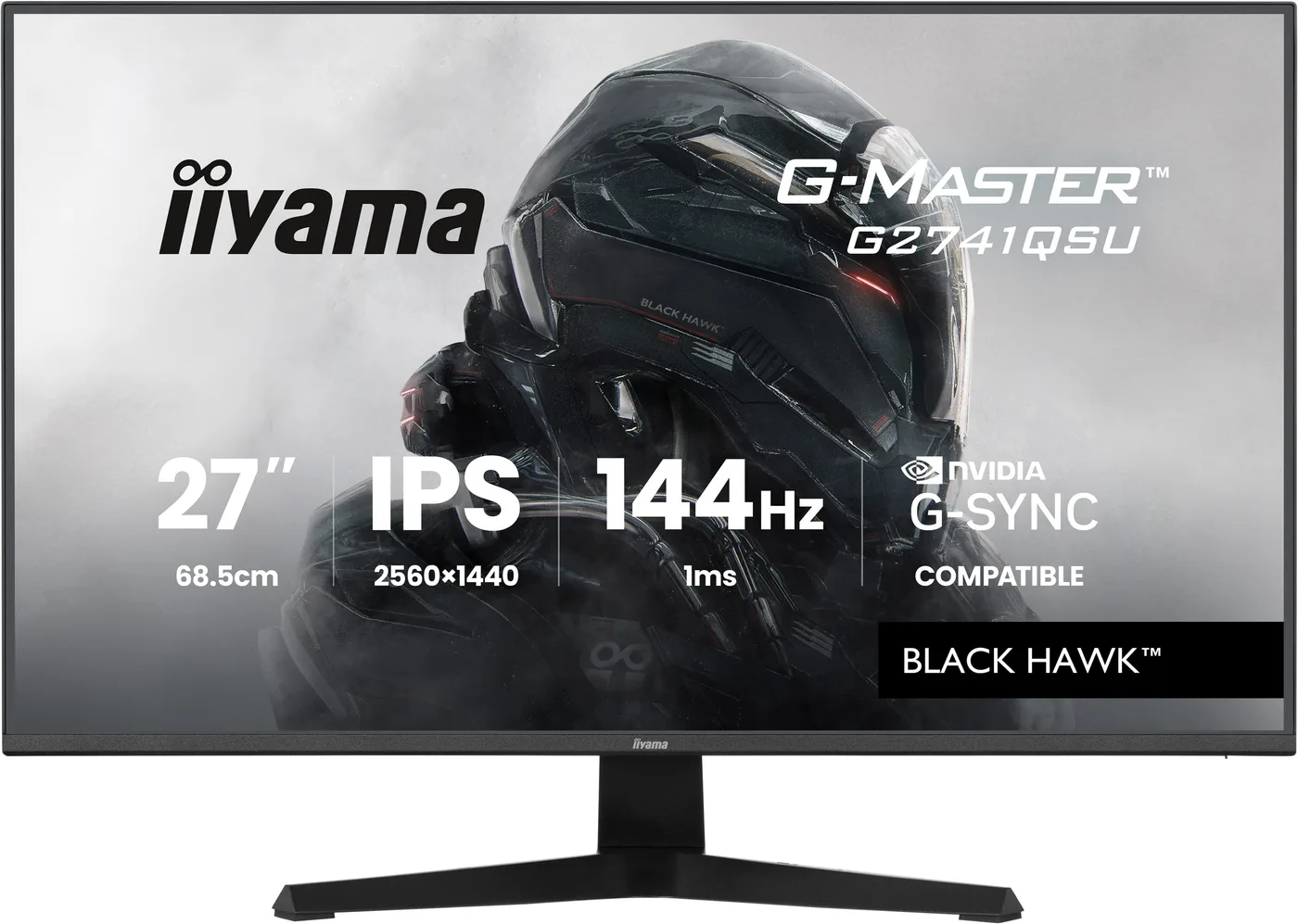 Iiyama 27IN G2741QSU-B1 144HZ QHD/GAMING DISPLAY 1MS (MPRT) IPS LC — monitor LCD 27"