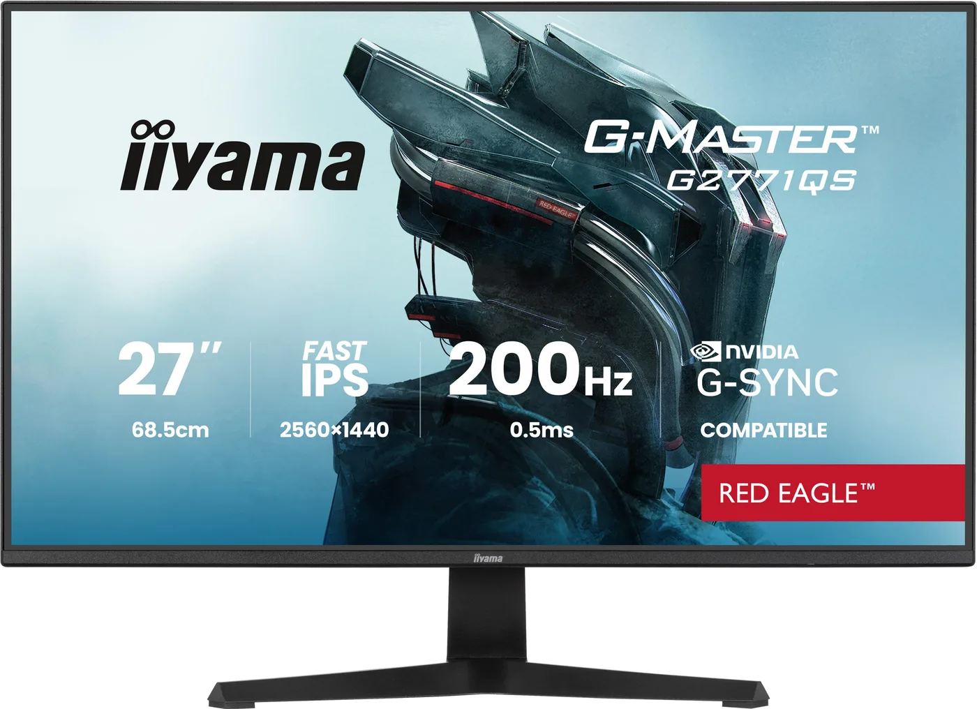 Iiyama G2771QS-B1 27IN FAST-IPS LCD/200HZ 0.5MS ADAPTIVE SYNC G-SYNC — monitor LCD 27" FAST IPS QHD