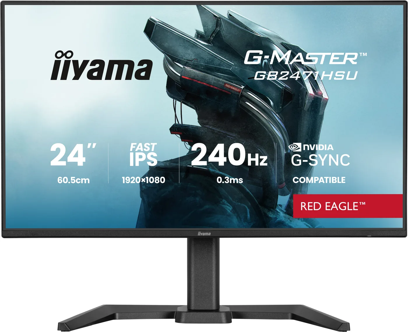 Iiyama GB2471HSU-B1 24IN FAST-IPS LCD/240HZ 0.3MS ADAPTIVE SYNC FULL H — monitor LCD 23,8" FAST IPS Full HD