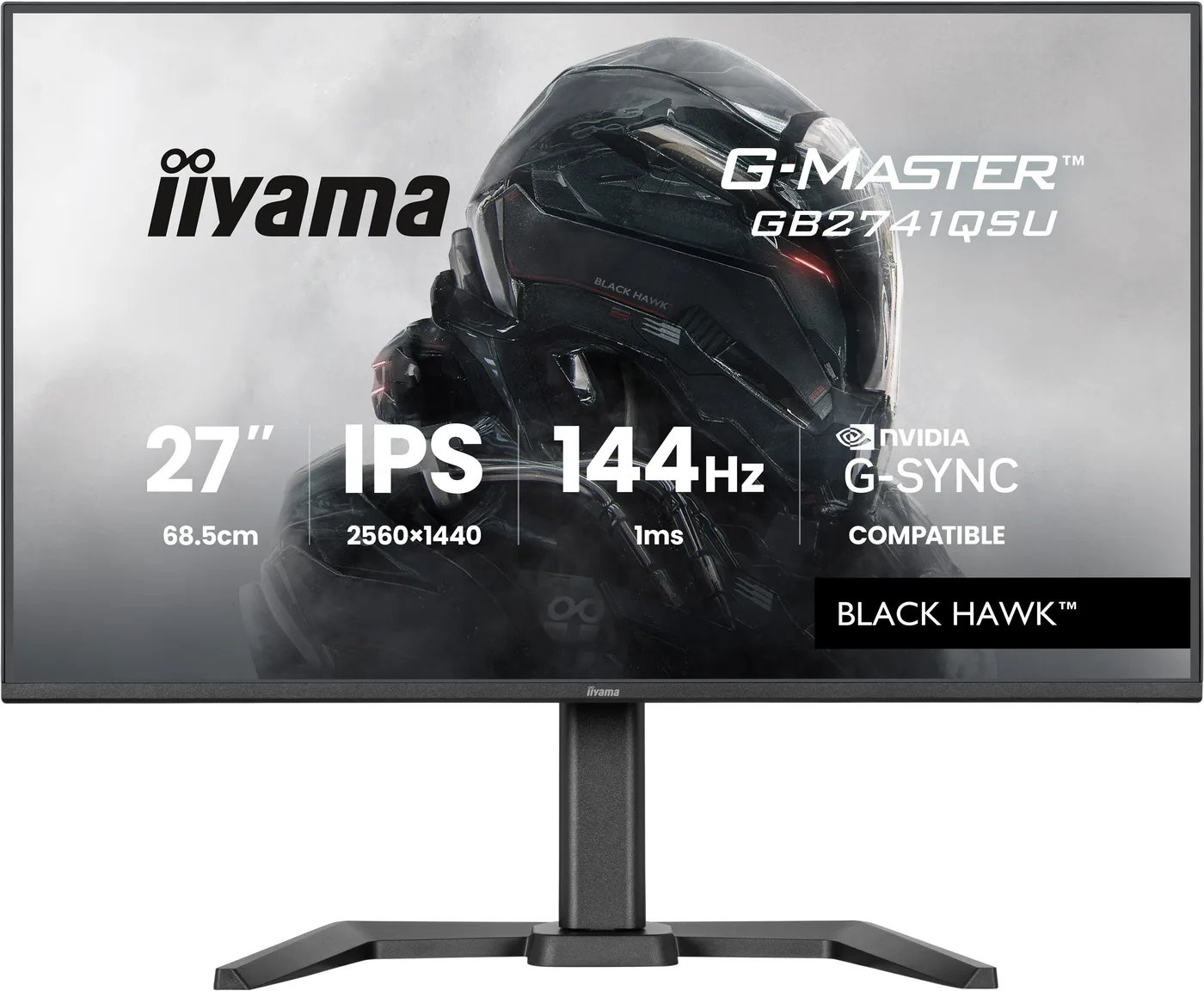 Iiyama 27IN GB2741QSU-B1 144HZ QHD/GAMING DISPLAY 1MS (MPRT) IPS LC — monitor LCD 27"