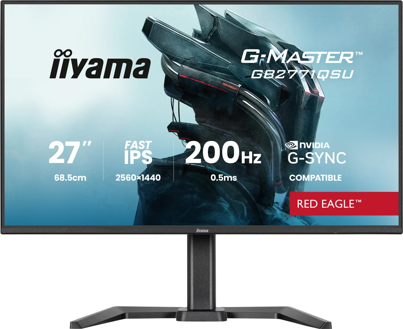Iiyama GB2771QSU-B1 27IN FAST-IPS LCD/200HZ 0.5MS ADAPTIVE SYNC G-SYNC — monitor LCD 27" FAST IPS QHD