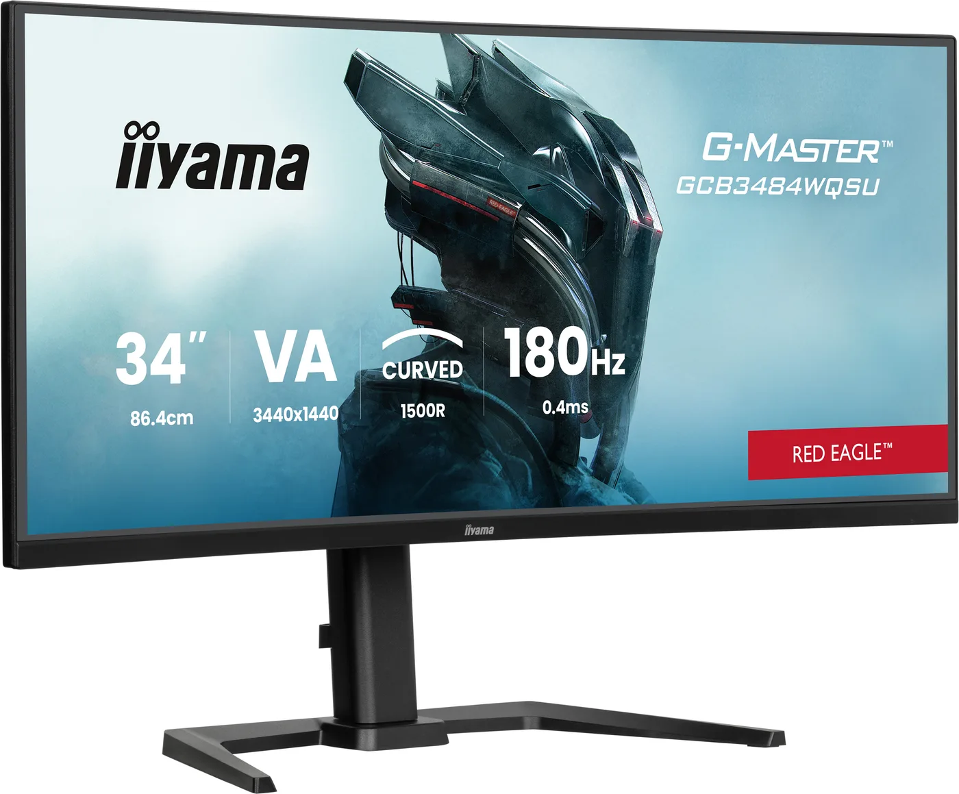Iiyama GCB3484WQSU-B1 34IN CURVED UWQH/3440X1440 180HZ 21:9 0.4MS 500 — monitor LCD 34" VA UWQHD
