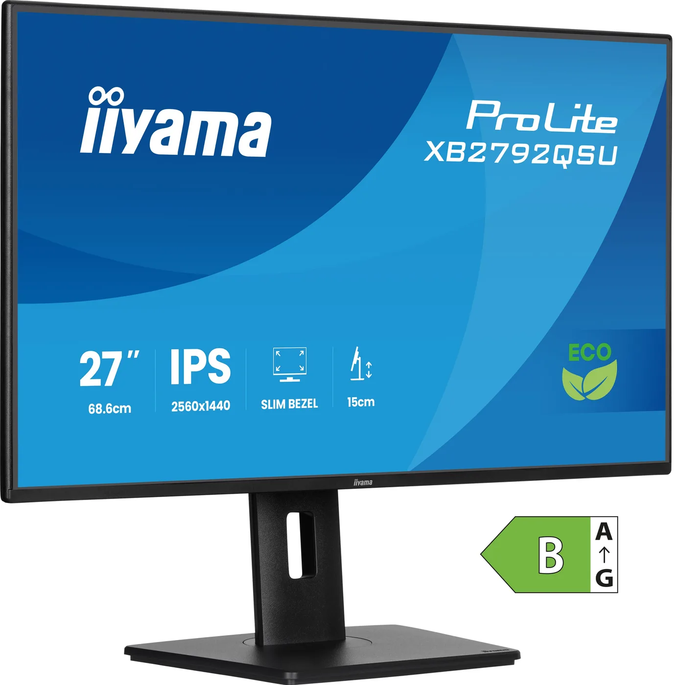 Iiyama XB2792QSU-B1 24IN ECO IPS LCD/120HZ 1MS EYESAFE EYECOMFORT CER — monitor LCD 27" QHD