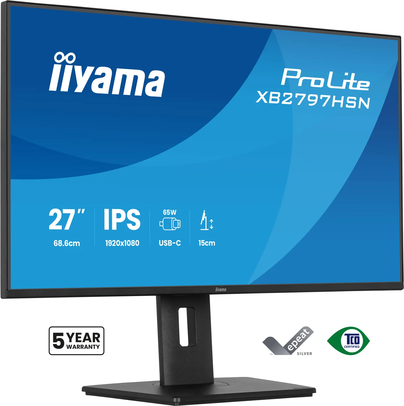 Iiyama XB2797HSN-B1 27IN LCD USB-C 4MS/FULL HD 1920X1080 350 CD/M HDMI — monitor LCD 27" IPS