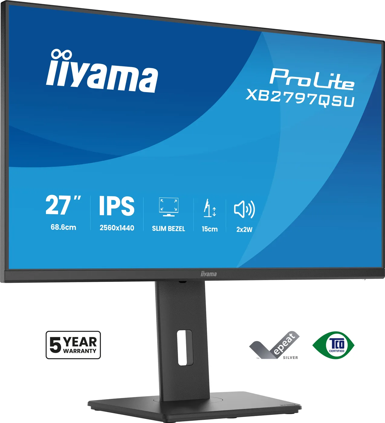 Iiyama 27IN BUSINESS QHD/2560X1440 75HZ 15CM — monitor LCD 27" IPS