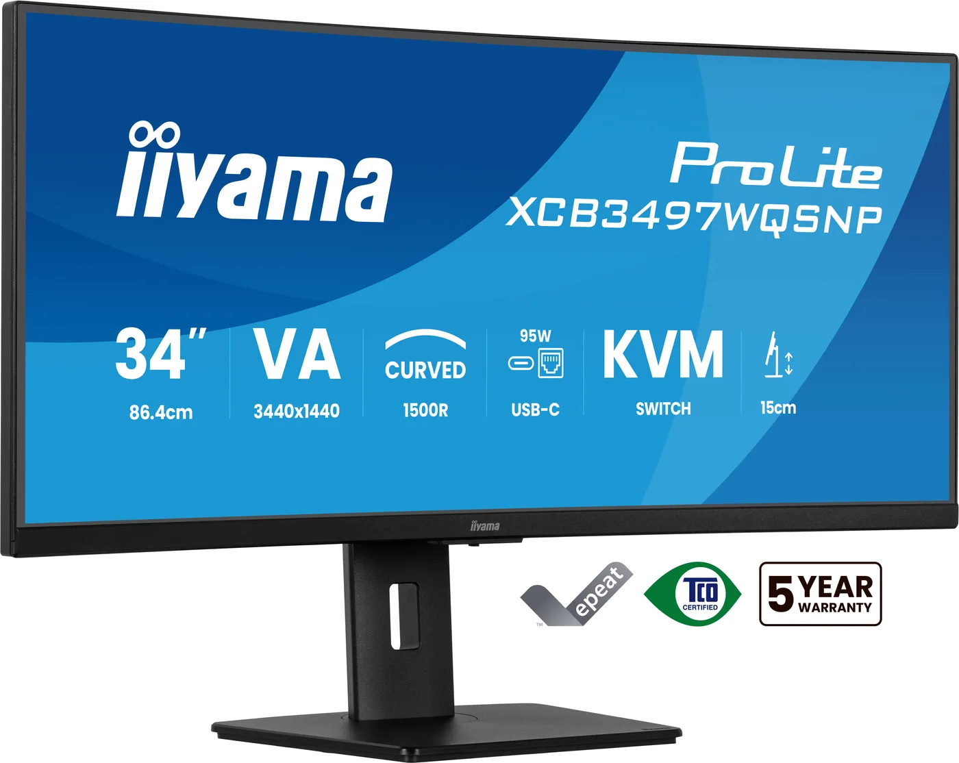 Iiyama XCB3497WQSNP-B1 34 IN BUS UQHD/3440X1440120HZ 0.4MS 350CD/M 300 — monitor LCD 34" VA UWQHD