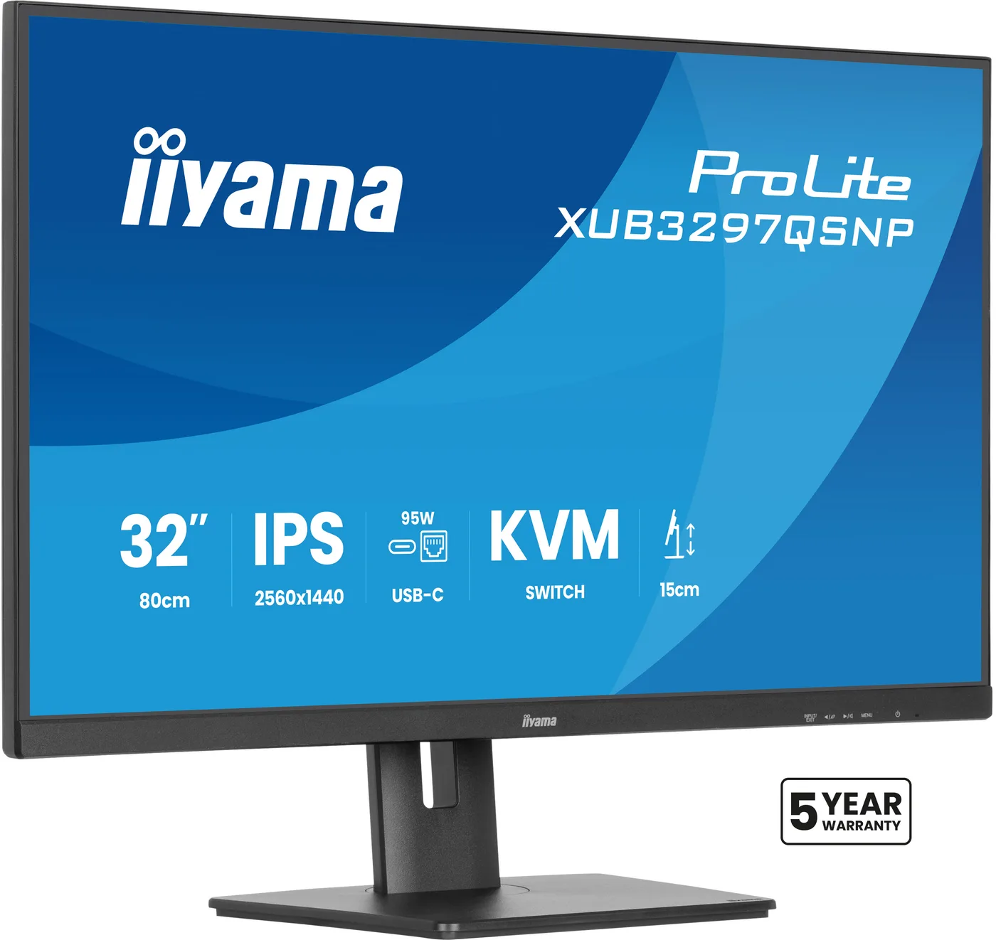 Iiyama XUB3297QSNP-B1 32IN QHD/USB-C 95W PD DOCK — monitor LCD 32" IPS
