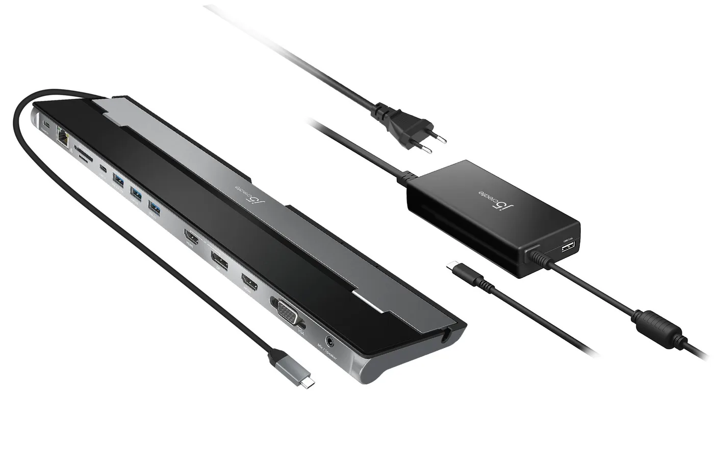 J5Create USB-C TRIPLE DISPLAY DOCKING/STATION WITH 100W PD ADAPTER - E — stacja dokująca