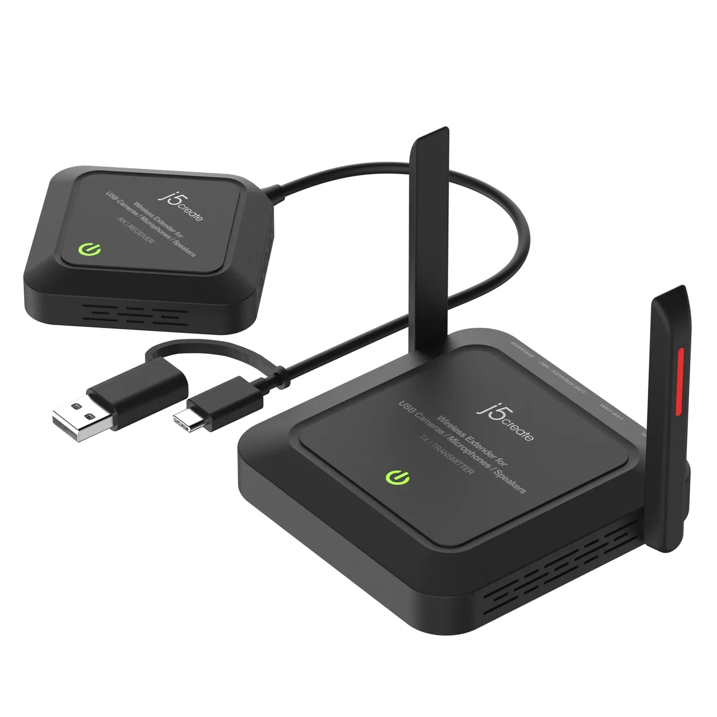 J5Create WIRELESS EXTENDER FOR USB/CAMERAS / MICROPHONES / SPEAKERS — hub USB