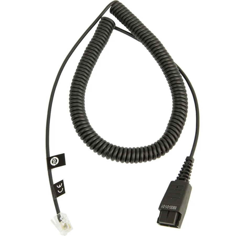 Jabra CABLE W/ QD TO RJ10 PLUG/REGEL BELEGUNG 0 5 - 2M SPIRAL — kabel audio-wideo
