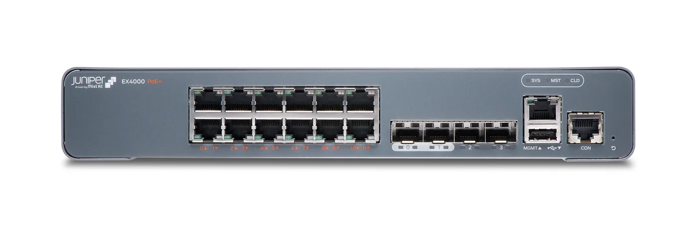 Juniper Networks EX4000 12-PORT POE+ — przełącznik LAN zarządzalny 12 portów