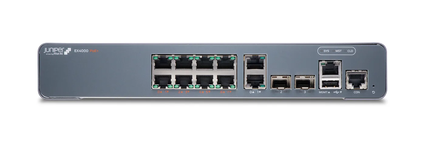 Juniper Networks EX4000 8-PORT POE+ — przełącznik LAN zarządzalny 10 portów