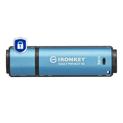 Kingston 32GB IRONKEY VAULT PRIVACY 50/AES-256 ENCRYPTED FIPS 197 — pendrive USB