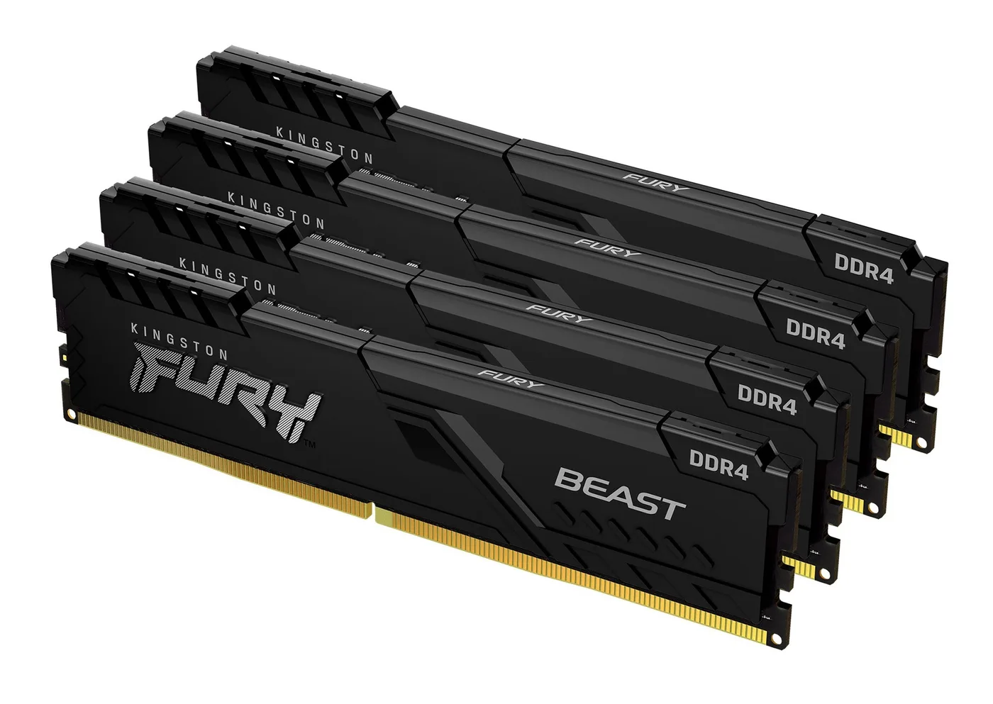 Kingston 64GB DDR4-3200MHZ CL16 DIMM/(KIT OF 4) FURY BEAST BLACK — pamięć RAM