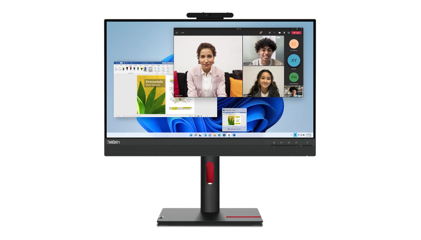 Lenovo Monitor ThinkVision TIO24 G5 23,8 IPS FHD AG 4ms 250cd 1000:1 60Hz HUB Speakers Camera Tilt Swivel Lift Pivot — monitor LCD 23,8" Full HD