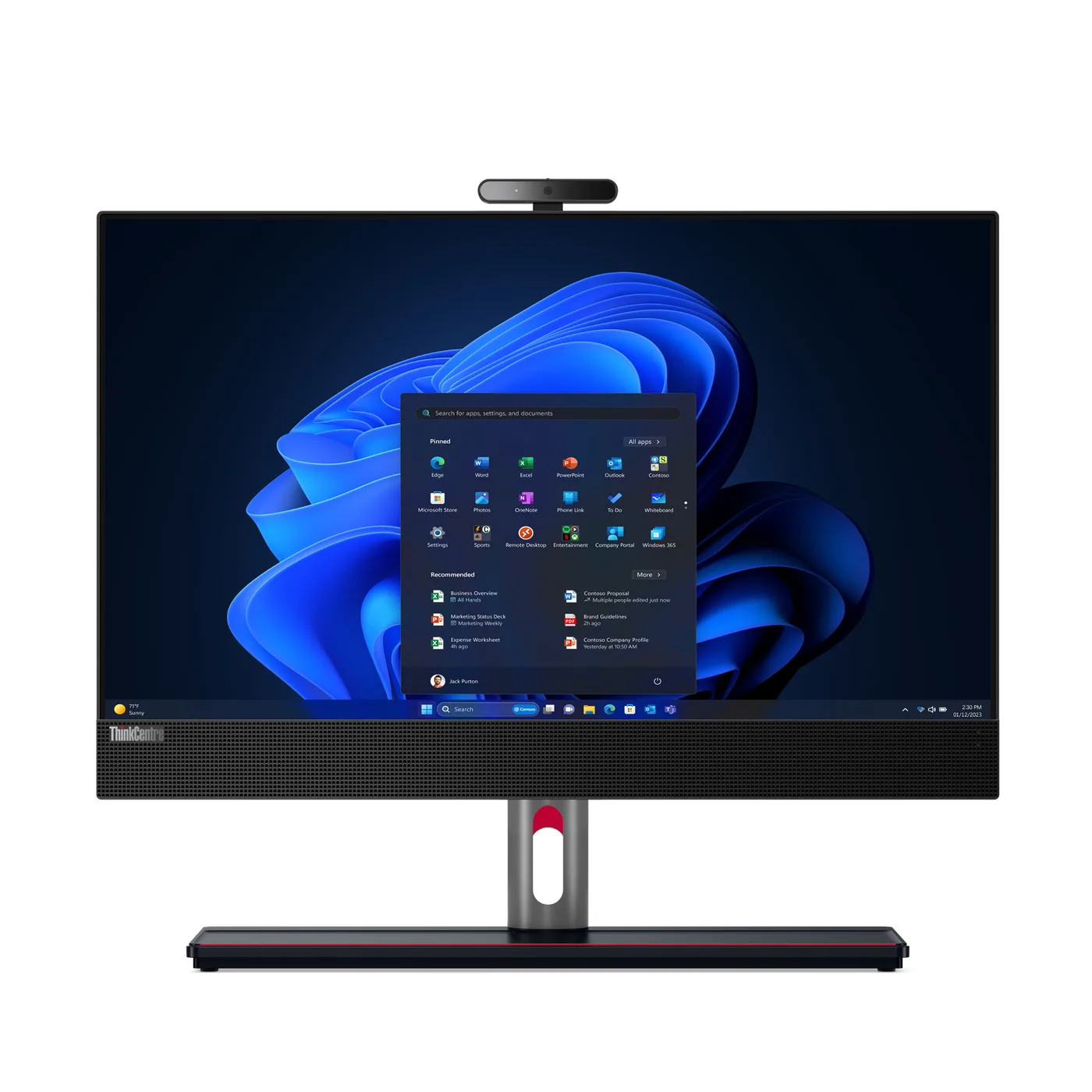 Lenovo ThinkCentre M90a G5 AIO 23,8 FHD MT I5-14500 16GB 512GB DVDRW WiFi BT Ultraflex W11P 3Y Onsite 1Y Premier — komputer All-in-One