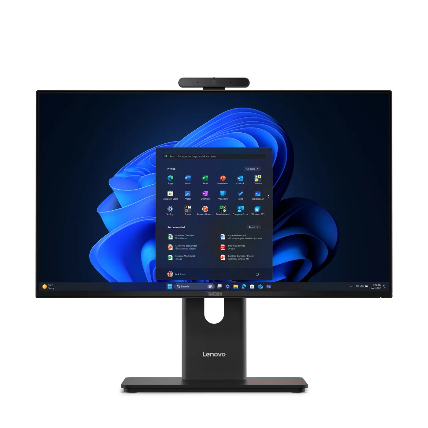 Lenovo ThinkCentre M70a G6 AiO 23,8 FHD Ultra 3 205T 16GB 512GB WiFi 6e BT Full Function Stand 5MP W11P 3Y Onsite — komputer All-in-One