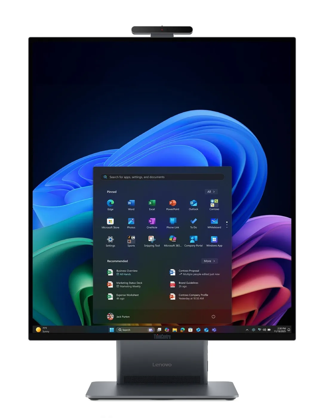 Lenovo ThinkCentre X AIO 27,6 QHD 16:18 Ultra 5 325 16GB 512GB WIFI 5MP+IR Full Function W11P 3Y Onsite 1Y Premier — komputer stacjonarny