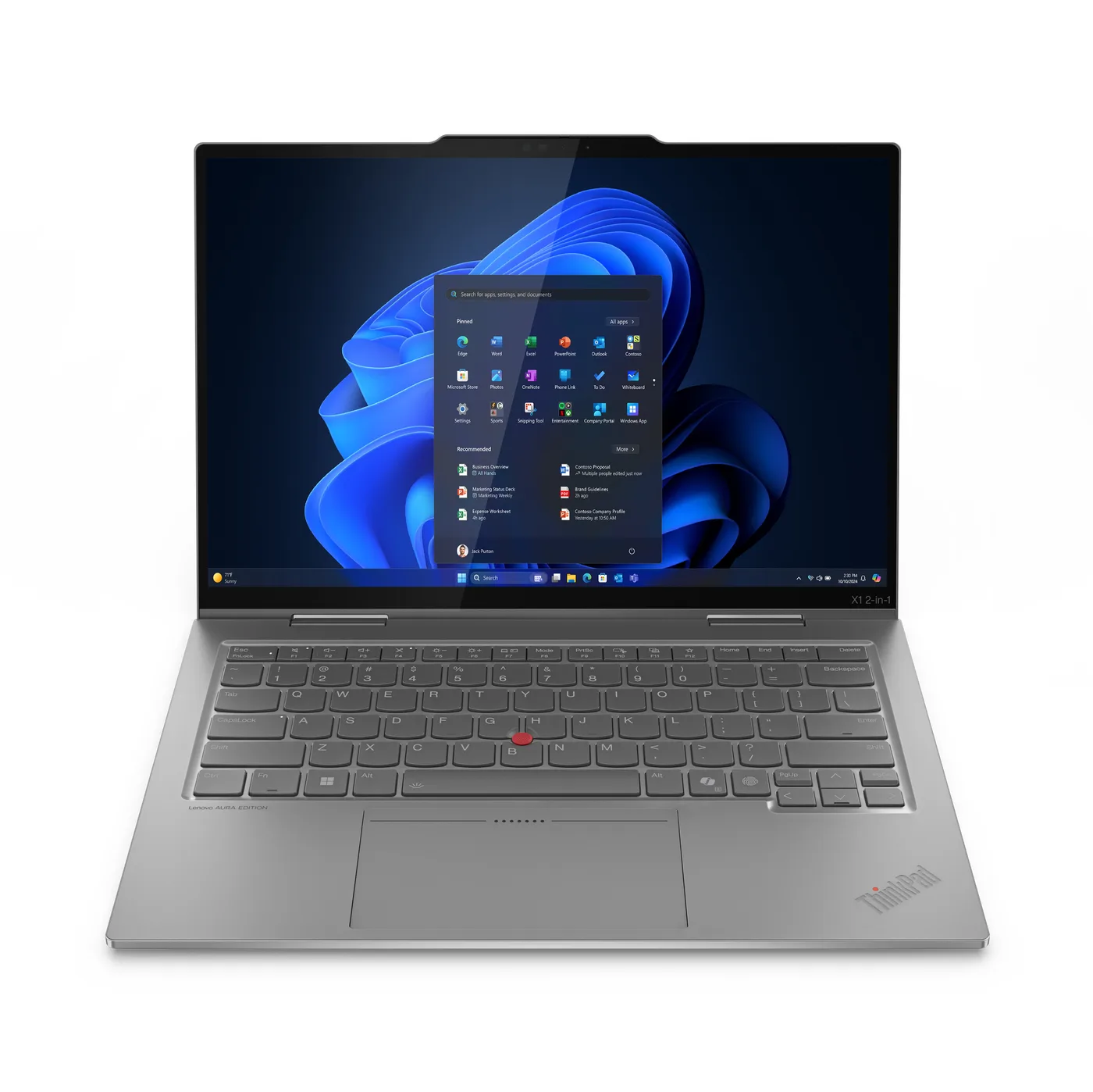 Lenovo Notebook ThinkPad X1 2in1 G10 14 2,8K OLED AG 500N MT Ultra 7 255U 32GB 1TB 5G FPR BCKLT W11P 3Y Premier Support — laptop