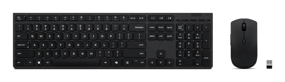 Lenovo Professional Wireless Rechargeable Combo Keyboard and Mouse -US English — klawiatura