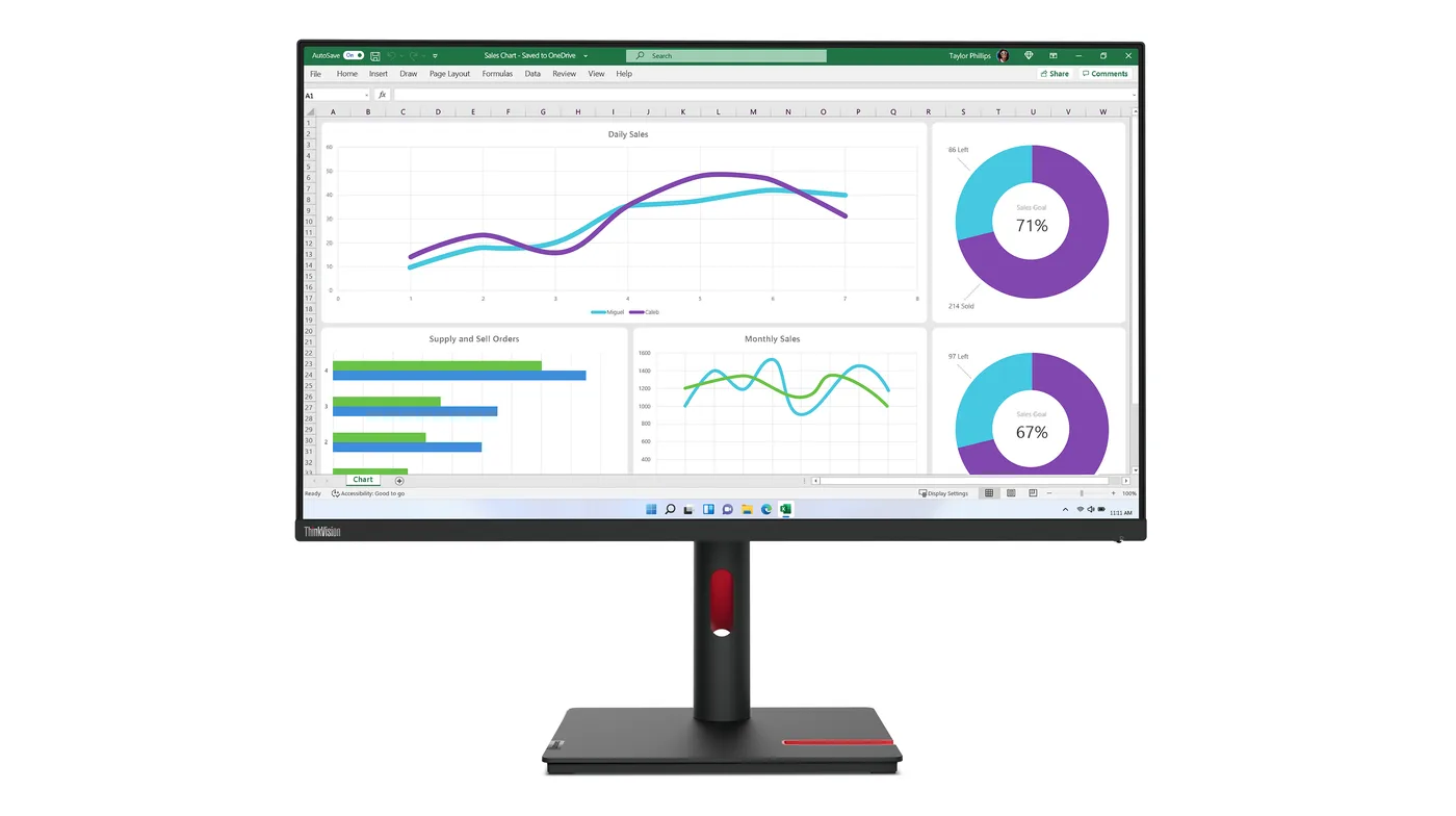 Lenovo Monitor ThinkVision T32h-30 31,5 IPS QHD AG 4ms 350cd 1000:1 60Hz Dock Tilt Swivel Lift Pivot — monitor LCD 31,5"
