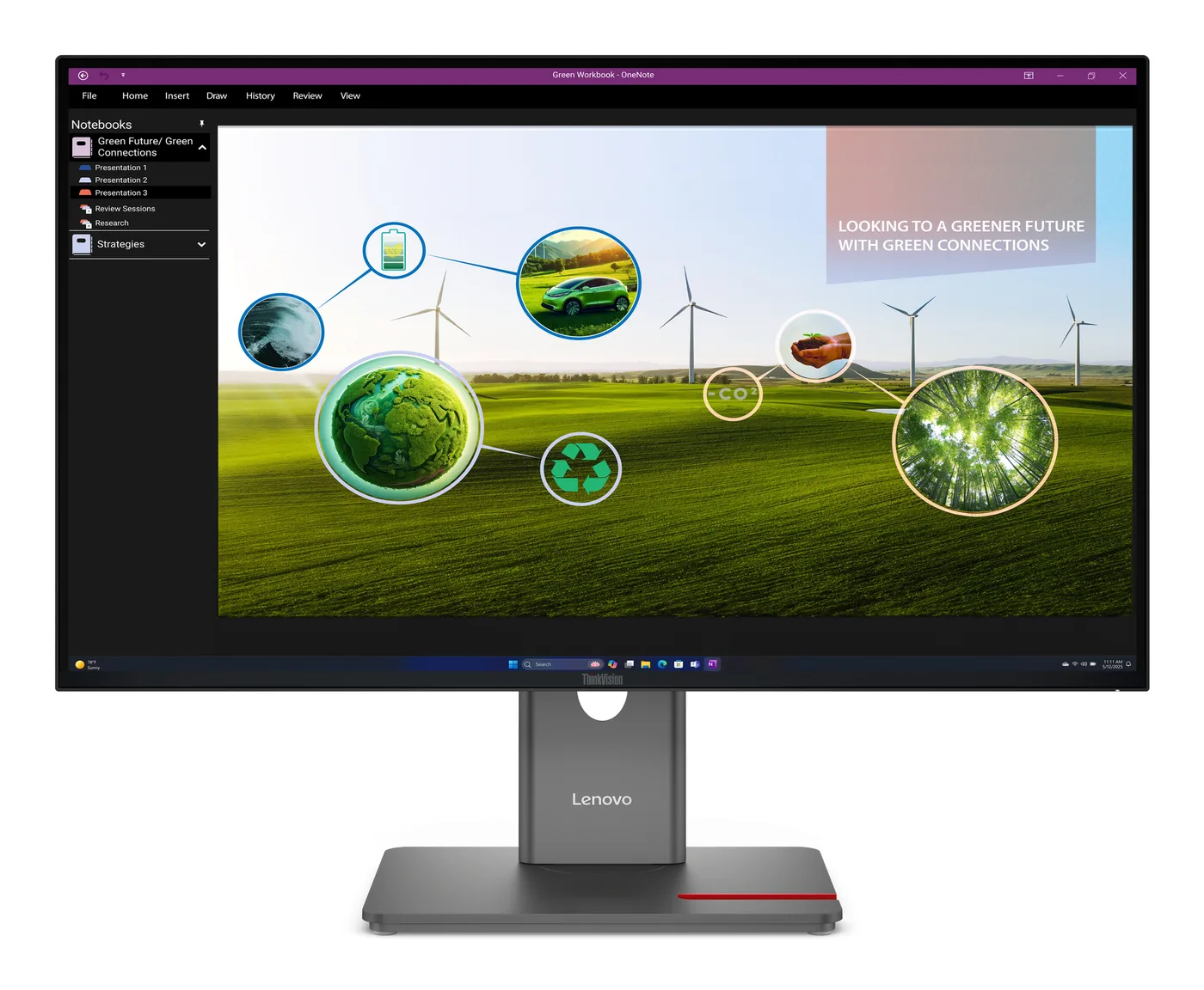Lenovo Monitor ThinkVision P27Q-40 27 IPS QHD AG 4ms 350cd 1500:1 120Hz Daisy HUB Tilt Swivel Lift Pivot — monitor LCD 27"