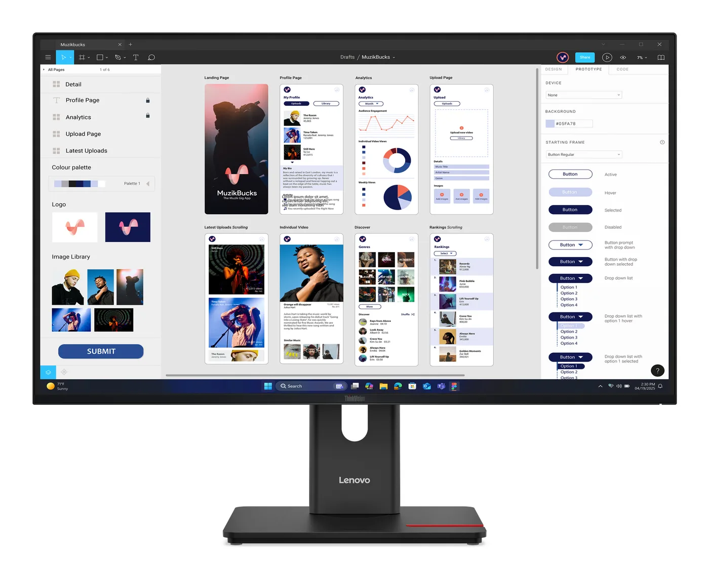 Lenovo Monitor ThinkVision T32ud-40 31,5 IPS 4K 4ms 350cd 1500:1 60Hz MC60 Camera Dock Tilt Swivel Lift Pivot — monitor LCD 31,5" 4K UHD