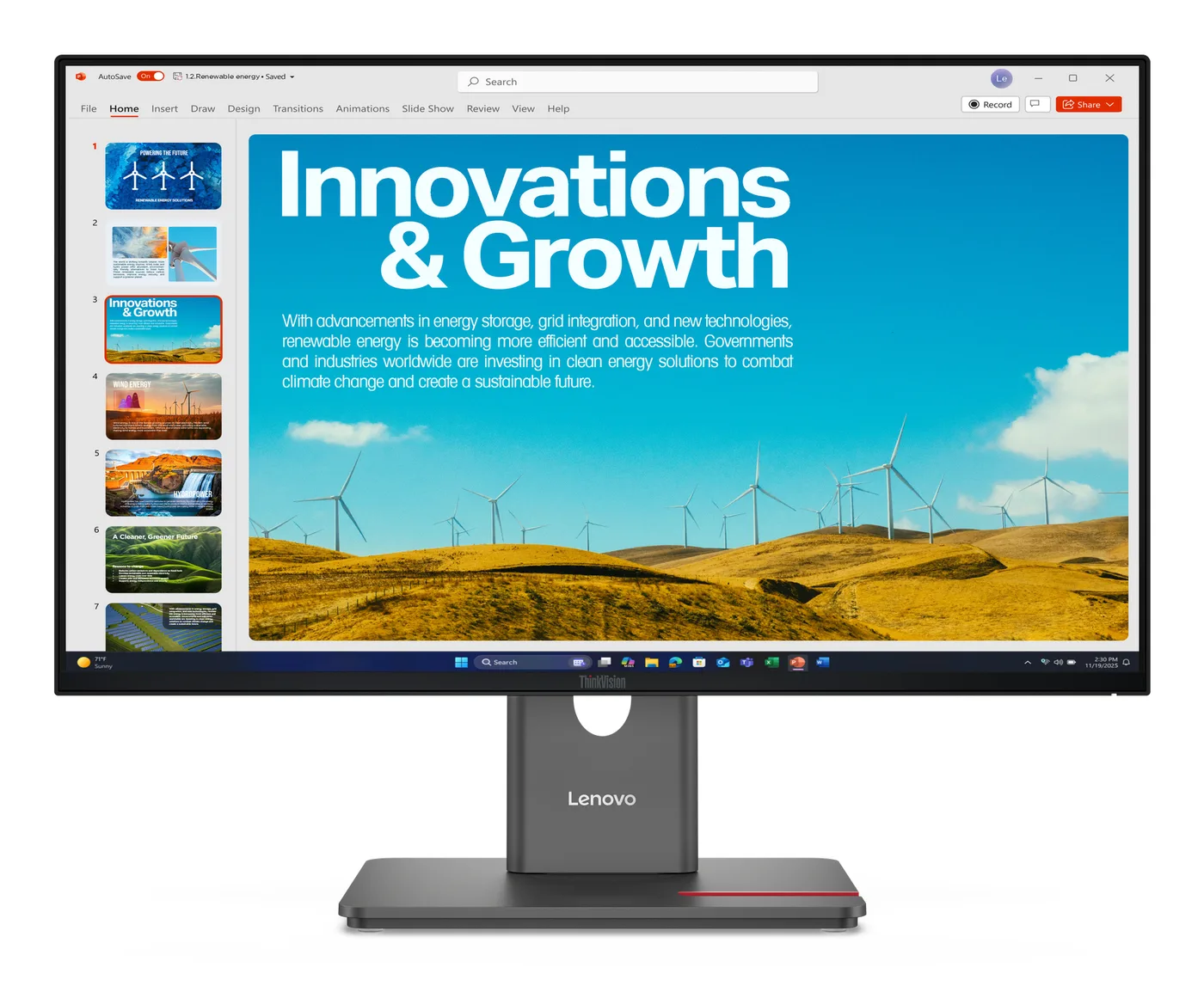 Lenovo Monitor ThinkVision P24QD-40 23,8 IPS QHD 4ms 300cd 1500:1 120Hz Dock DaisyChain HUB Tilt Swivel Lift — monitor LCD 23,8"