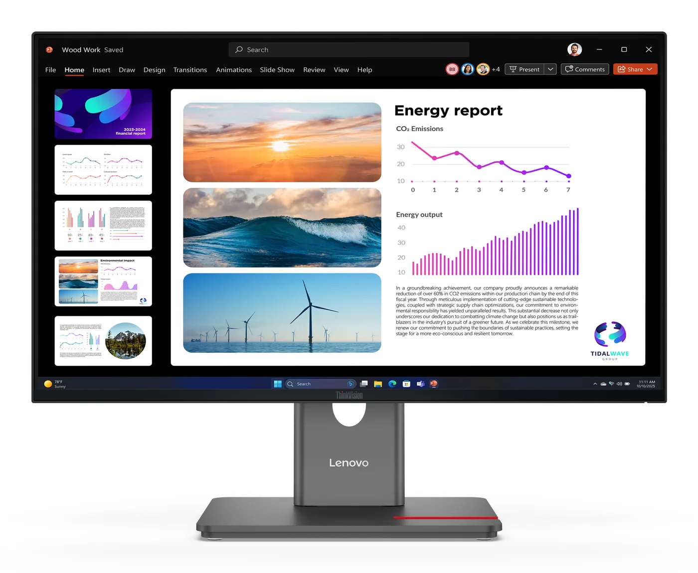 Lenovo Monitor ThinkVision P24Q-40 23,8 IPS QHD AG 4ms 300cd 1500:1 120Hz HUB Tilt Swivel Lift Pivot 3Y — monitor LCD 23,8"