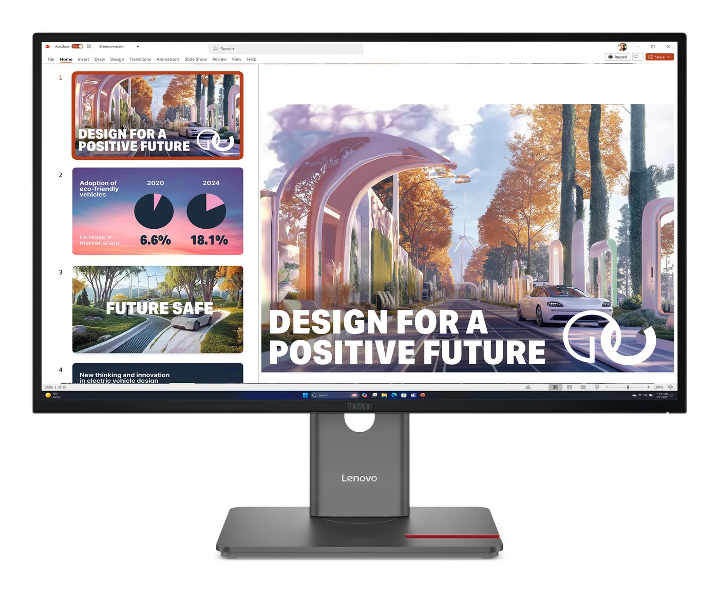 Lenovo Monitor ThinkVision P27QD-40 27 IPS QHD 4ms 350cd 1500:1 120Hz Dock DaisyChain HUB Tilt Swivel Lift Pivot — monitor LCD 27"