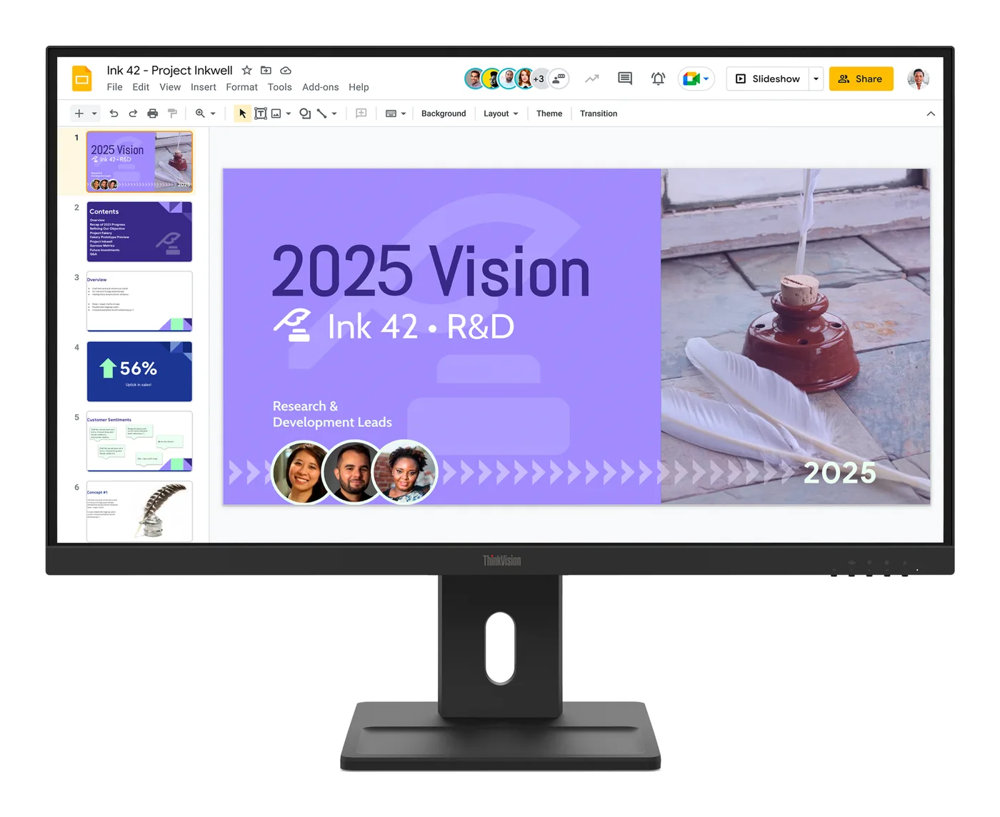 Monitor Lenovo ThinkVision E27Q-40 - LED monitor - 27 - 2560 x 1440 QHD @ 100 Hz - IPS - 350 cd/m² - 1500:1 - 4 ms - 2xHDMI, DisplayPort - speakers