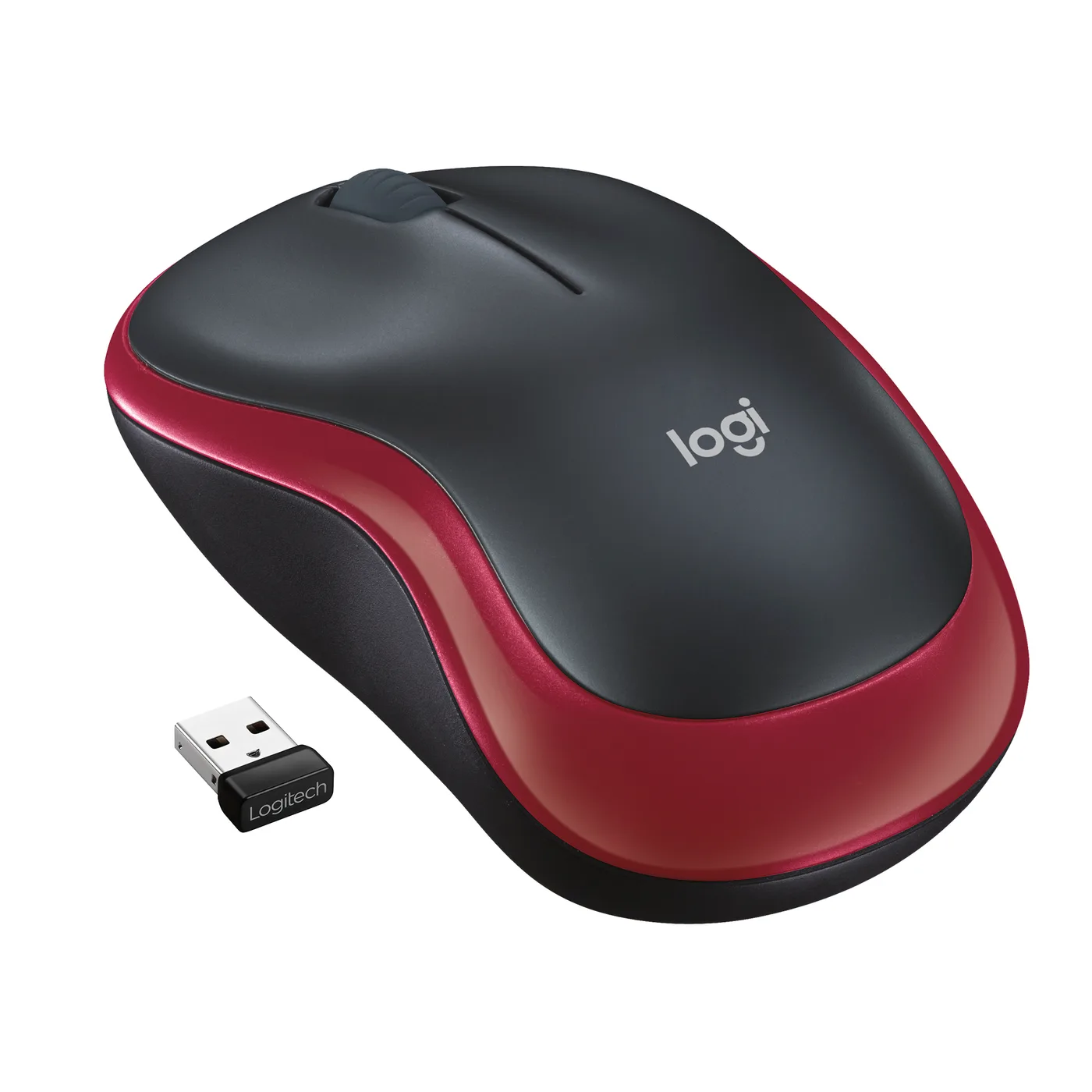 Logitech WIRELESS MOUSE M185 RED/.IN — mysz