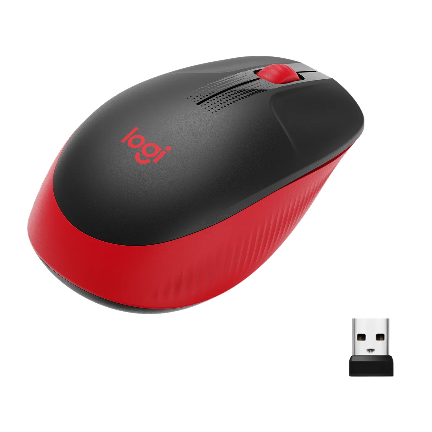 Logitech M190 FULL-SIZE WIRELESS MOUSE/RED EMEA — mysz