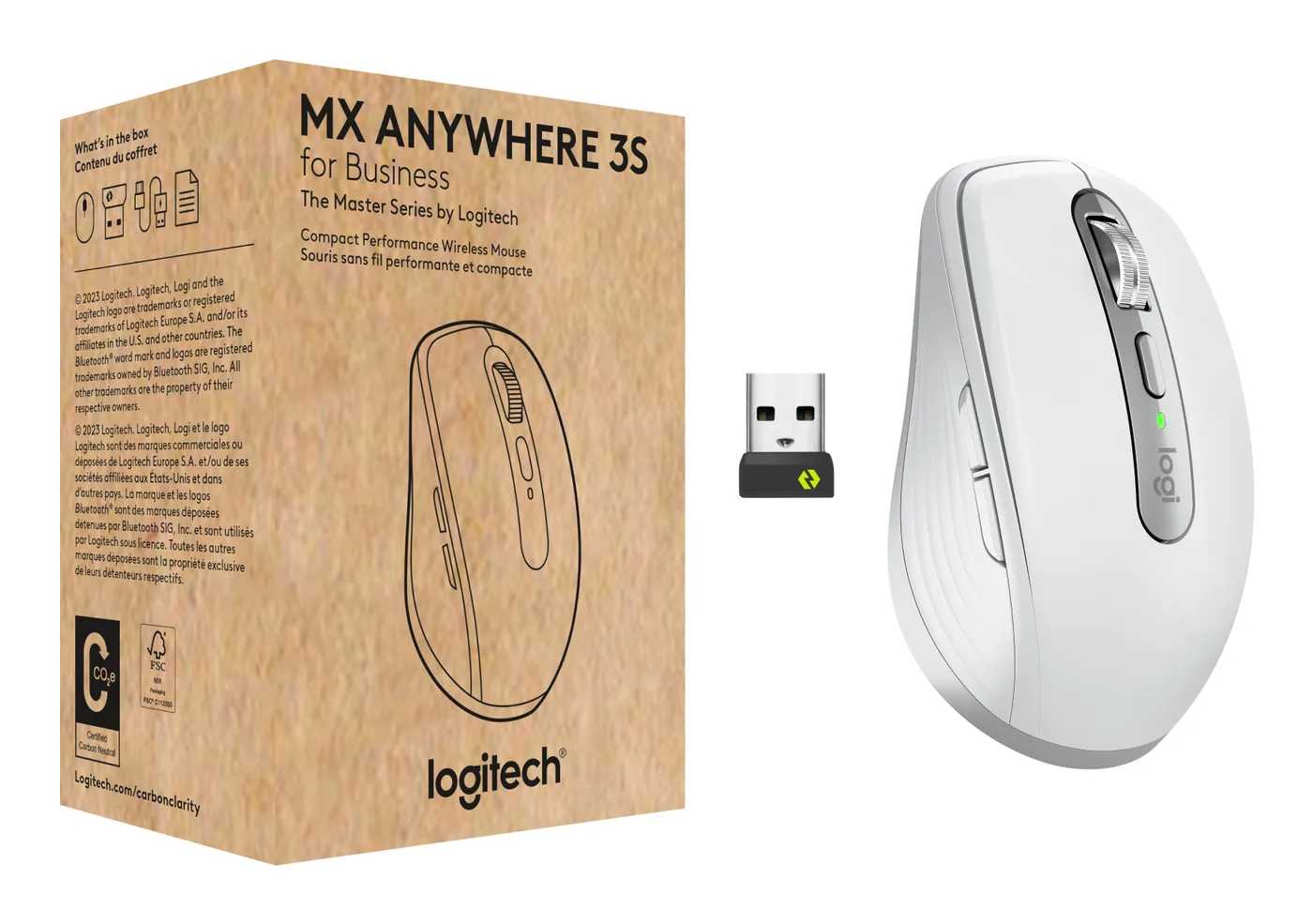 Logitech MX ANYWHERE 3S FOR BUSINESS/PALE GREY - EMEA28-935 — mysz