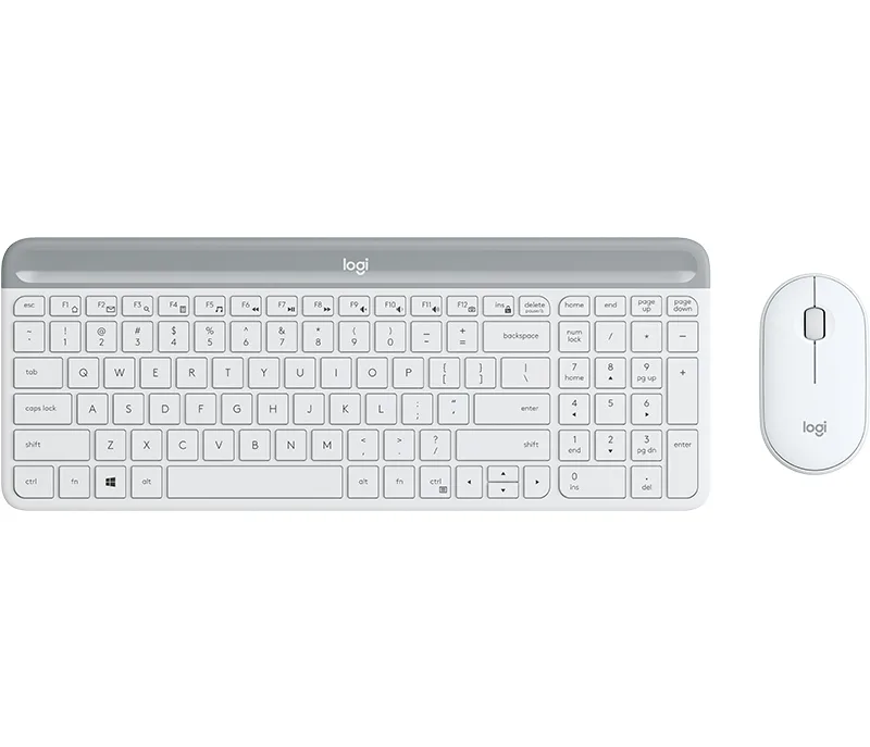 Logitech SLIM WRLS KEYBOARD-MOUSE COMBO/MK470 - OFFWHITE - DEU - CENTRAL — klawiatura