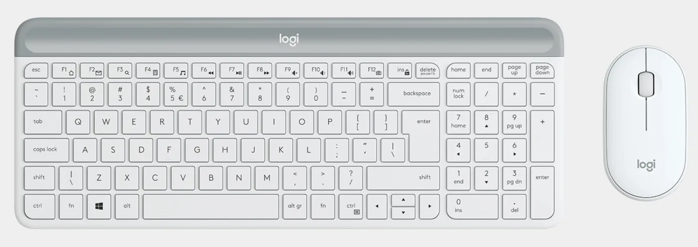 Logitech SLIM WRLS. KEYB.MOUSECOMB MK470/OFFWHITE ESP MEDITER — klawiatura