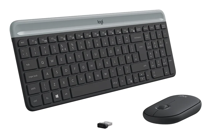Logitech MK470 SLIM WRLS KEYB + MOUSE/COMBO GRAPHITE - US INTL — klawiatura