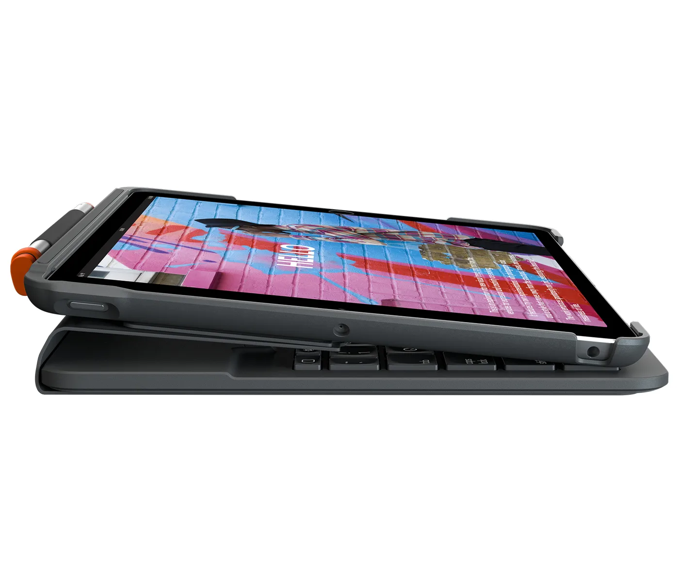 Logitech SLIM FOLIO FOR IPAD 7TH AND 8TH/GENERATION GRAPHITE - CH CENTRAL — klawiatura