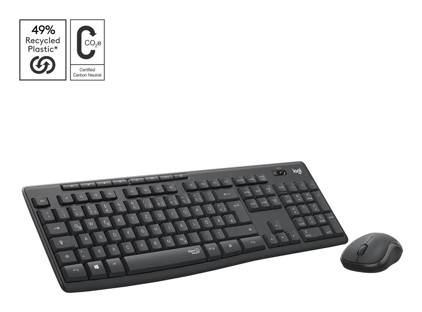 Logitech MK295 SILENT WIRELESS COMBO/GRAPHITE CH CENTRAL — klawiatura