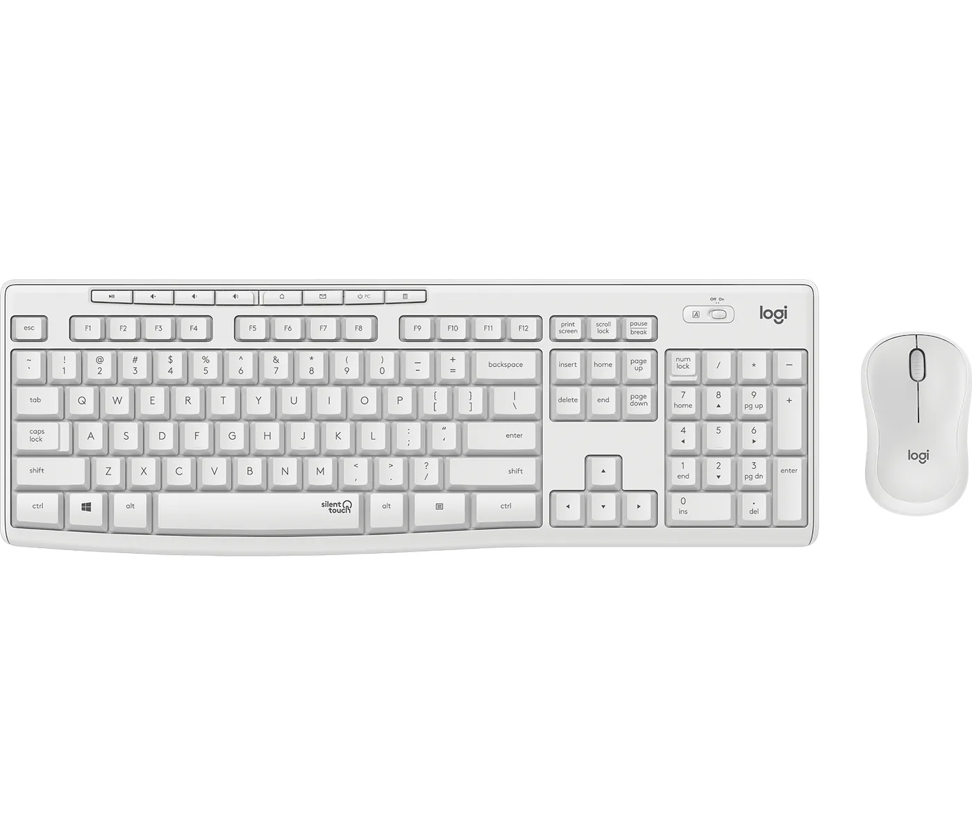 Logitech MK295 SILENT WIRELESS COMBO/OFF WHITE - DEU - CENTRAL — klawiatura