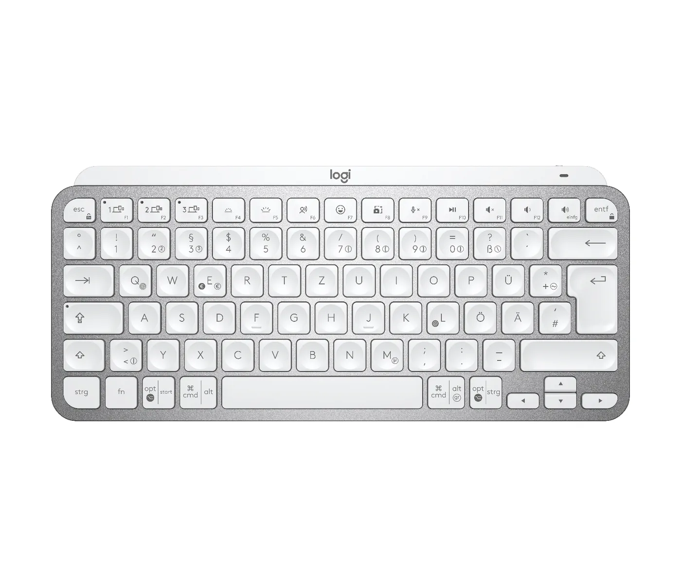 Logitech MXKEYS MINI WRLS ILLUMINATED KB/PALE GREY - DEU - CENTRAL — klawiatura
